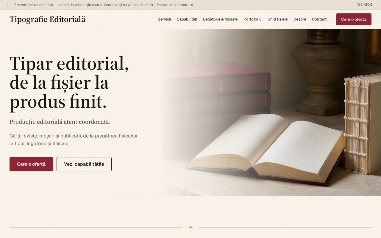 Website built by VIBEZ for Tipografie Editorială